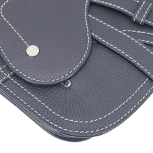 Load image into Gallery viewer, CHRISTIAN DIOR Saddle Leather Wristlet Navy Blue.
