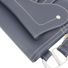 Load image into Gallery viewer, CHRISTIAN DIOR Saddle Leather Wristlet Navy Blue.
