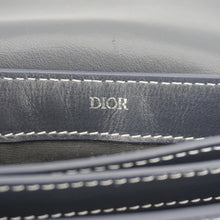 Load image into Gallery viewer, CHRISTIAN DIOR Saddle Leather Wristlet Navy Blue.
