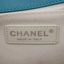 Load image into Gallery viewer, CHANEL Boy Flap Perforated Leather Crossbody Bag Turquoise
