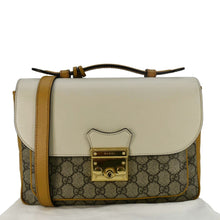 Load image into Gallery viewer, GUCCI Padlock Flap GG Canvas Shoulder Bag Beige 644527
