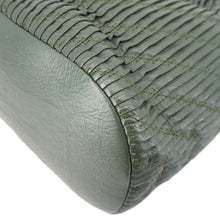 Load image into Gallery viewer, CHANEL Chevron Leather Drawstring Bucket Crossbody Bag Green
