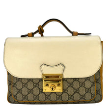 Load image into Gallery viewer, GUCCI Padlock Flap GG Canvas Shoulder Bag Beige 644527
