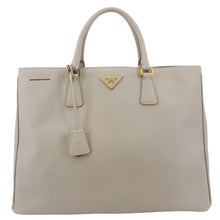 Load image into Gallery viewer, PRADA Galleria Double Zip Saffiano Leather Top Handle Tote Bag Beige

