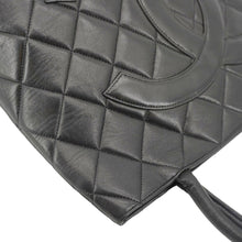 Load image into Gallery viewer, CHANEL Medallion Quilted Leather Tote Bag Black
