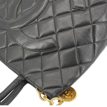 Load image into Gallery viewer, CHANEL Medallion Quilted Leather Tote Bag Black
