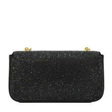 Load image into Gallery viewer, CELINE  Triomphe Claude Suede Strass Shoulder Bag Black
