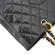 Load image into Gallery viewer, CHANEL Grand Shopping Quilted Leather Tote Bag Black
