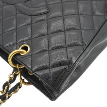 Load image into Gallery viewer, CHANEL Grand Shopping Quilted Leather Tote Bag Black
