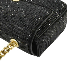 Load image into Gallery viewer, CELINE  Triomphe Claude Suede Strass Shoulder Bag Black
