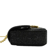 Load image into Gallery viewer, CELINE  Triomphe Claude Suede Strass Shoulder Bag Black
