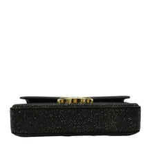 Load image into Gallery viewer, CELINE  Triomphe Claude Suede Strass Shoulder Bag Black
