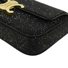 Load image into Gallery viewer, CELINE  Triomphe Claude Suede Strass Shoulder Bag Black
