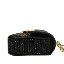 Load image into Gallery viewer, CELINE  Triomphe Claude Suede Strass Shoulder Bag Black
