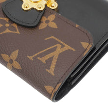 Load image into Gallery viewer, LOUIS VUITTON Cherrywood Monogram Canvas Compact Wallet Black
