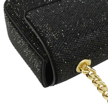 Load image into Gallery viewer, CELINE  Triomphe Claude Suede Strass Shoulder Bag Black
