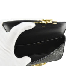 Load image into Gallery viewer, CELINE  Triomphe Claude Suede Strass Shoulder Bag Black
