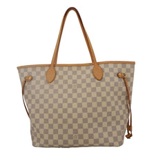 Load image into Gallery viewer, LOUIS VUITTON Neverfull MM Damier Azur Tote Shoulder Bag White
