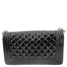 Load image into Gallery viewer, CHANEL Boy Flap Medium Plexiglass Patent Leather Crossbody Bag Black
