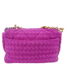 Load image into Gallery viewer, CHANEL 19 Flap Quilted Tweed Shoulder Bag Purple
