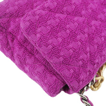 Load image into Gallery viewer, CHANEL 19 Flap Quilted Tweed Shoulder Bag Purple
