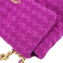 Load image into Gallery viewer, CHANEL 19 Flap Quilted Tweed Shoulder Bag Purple
