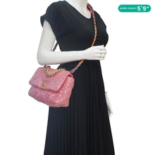 Load image into Gallery viewer, CHANEL 19 Medium Flap Quilted Sequin Shoulder Bag Hot Pink
