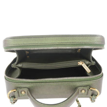 Load image into Gallery viewer, CHANEL Vanity Case Filigree CC Iridescent Quilted Caviar Leather Shoulder Bag Green
