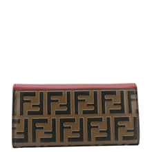 Load image into Gallery viewer, Fendi Vitello Cruise F Is Fendi Leather Red Chain Wallet  back look
