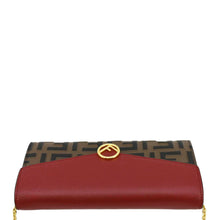 Load image into Gallery viewer, Fendi Vitello Cruise F Is Fendi Leather Red Chain Wallet  upper look
