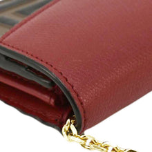 Load image into Gallery viewer, Fendi Vitello Cruise F Is Fendi Leather Continental Chain Wallet Red
