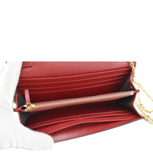 Load image into Gallery viewer, Fendi Vitello Cruise F Is Fendi Leather Continental Chain Wallet Red
