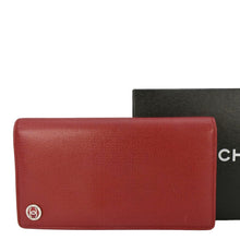 Load image into Gallery viewer, CHANEL Vintage Leather Long Wallet Red
