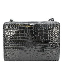 Load image into Gallery viewer, YVES SAINT LAURENT Sunset Crocodile Leather Crossbody Bag Black
