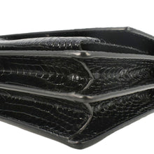 Load image into Gallery viewer, YVES SAINT LAURENT Sunset Crocodile Leather Crossbody Bag Black
