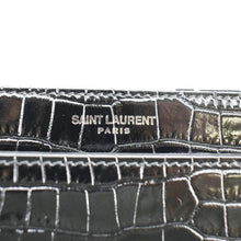 Load image into Gallery viewer, YVES SAINT LAURENT Sunset Crocodile Leather Crossbody Bag Black
