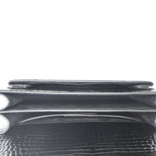 Load image into Gallery viewer, YVES SAINT LAURENT Sunset Crocodile Leather Crossbody Bag Black
