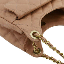 Load image into Gallery viewer, CHANEL Wavy Small Coral Leather Hobo Shoulder Bag Peach
