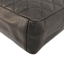 Load image into Gallery viewer, CHANEL Petite Quilted Caviar Leather Shopping Tote Shoulder Bag Dark Brown
