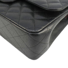 Load image into Gallery viewer, CHANEL Jumbo Classic Double Flap Quilted Caviar Leather Shoulder Bag Black
