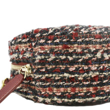 Load image into Gallery viewer, CHANEL Round Tweed Chain Clutch Crossbody Bag Red
