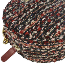 Load image into Gallery viewer, CHANEL Round Tweed Chain Clutch Crossbody Bag Red
