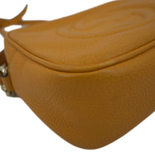 Load image into Gallery viewer, GUCCI Soho Disco Elegance: Leather Crossbody Bag Orange lower side view
