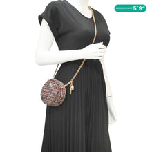 Load image into Gallery viewer, CHANEL Round Tweed Chain Clutch Crossbody Bag Red
