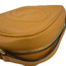 Load image into Gallery viewer, GUCCI Soho Disco Elegance: Leather Crossbody Bag Orange with zip view
