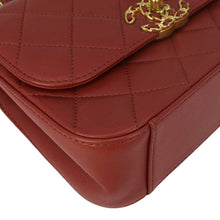 Load image into Gallery viewer, CHANEL Infinity Quilted Leather Top Handle Chain Crossbody Bag Red
