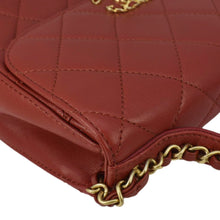 Load image into Gallery viewer, CHANEL Infinity Quilted Leather Top Handle Chain Crossbody Bag Red
