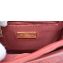 Load image into Gallery viewer, CHANEL Infinity Quilted Leather Top Handle Chain Crossbody Bag Red
