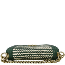 Load image into Gallery viewer, CHANEL Boy Flap Woven Leather Shoulder Bag Green
