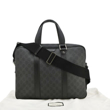 Load image into Gallery viewer, GUCCI Business 2 Way GG Supreme Monogram Briefcase Black 368557
